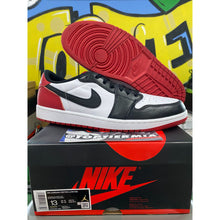 Load image into Gallery viewer, air jordan 1 low black toe 2023 sz 13
