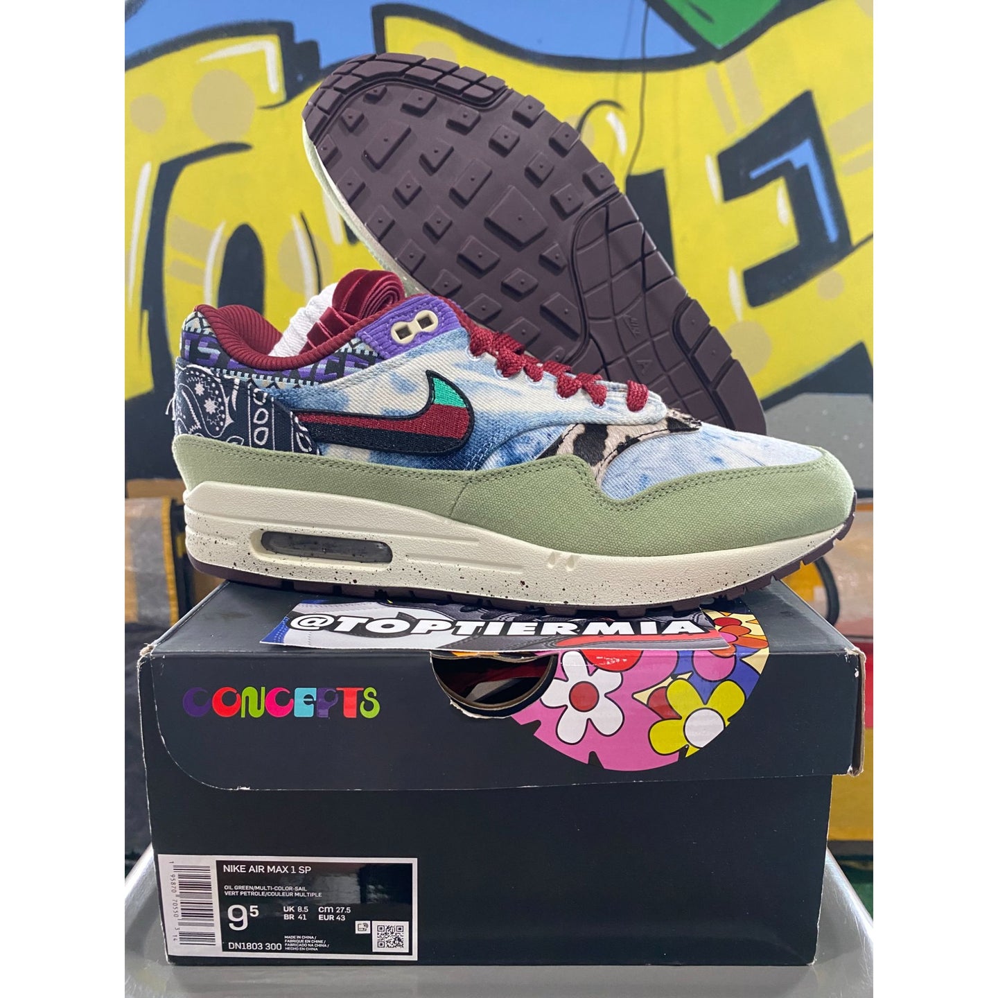 nike air max 1 concepts mellow 2022 sz 9.5 BRAND NEW