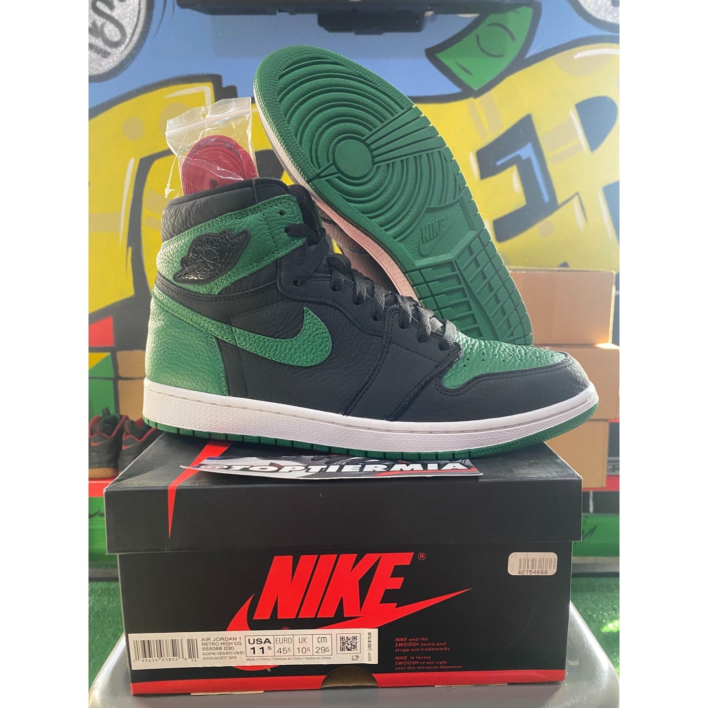 air jordan 1 high og pine green black 2020 sz 11.5