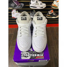 Load image into Gallery viewer, NIKE SB DUNK LOW WHITE BLACK  SZ 14
