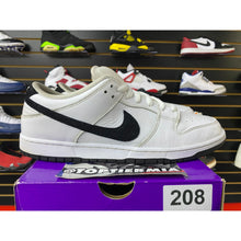 Load image into Gallery viewer, NIKE SB DUNK LOW WHITE BLACK  SZ 14
