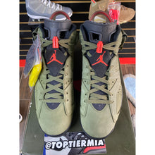 Load image into Gallery viewer, AIR JORDAN 6 X TRAVIS SCOTT OLIVE SZ 12
