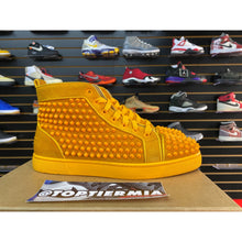 Load image into Gallery viewer, CHRISTIAN LOUBOUTIN YELLOW SUEDE SPIKES sz 41
