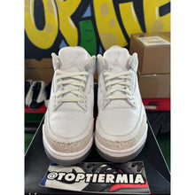 Load image into Gallery viewer, air jordan 3 pure white 2018 sz 8.5
