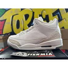 Load image into Gallery viewer, air jordan 3 pure white 2018 sz 8.5
