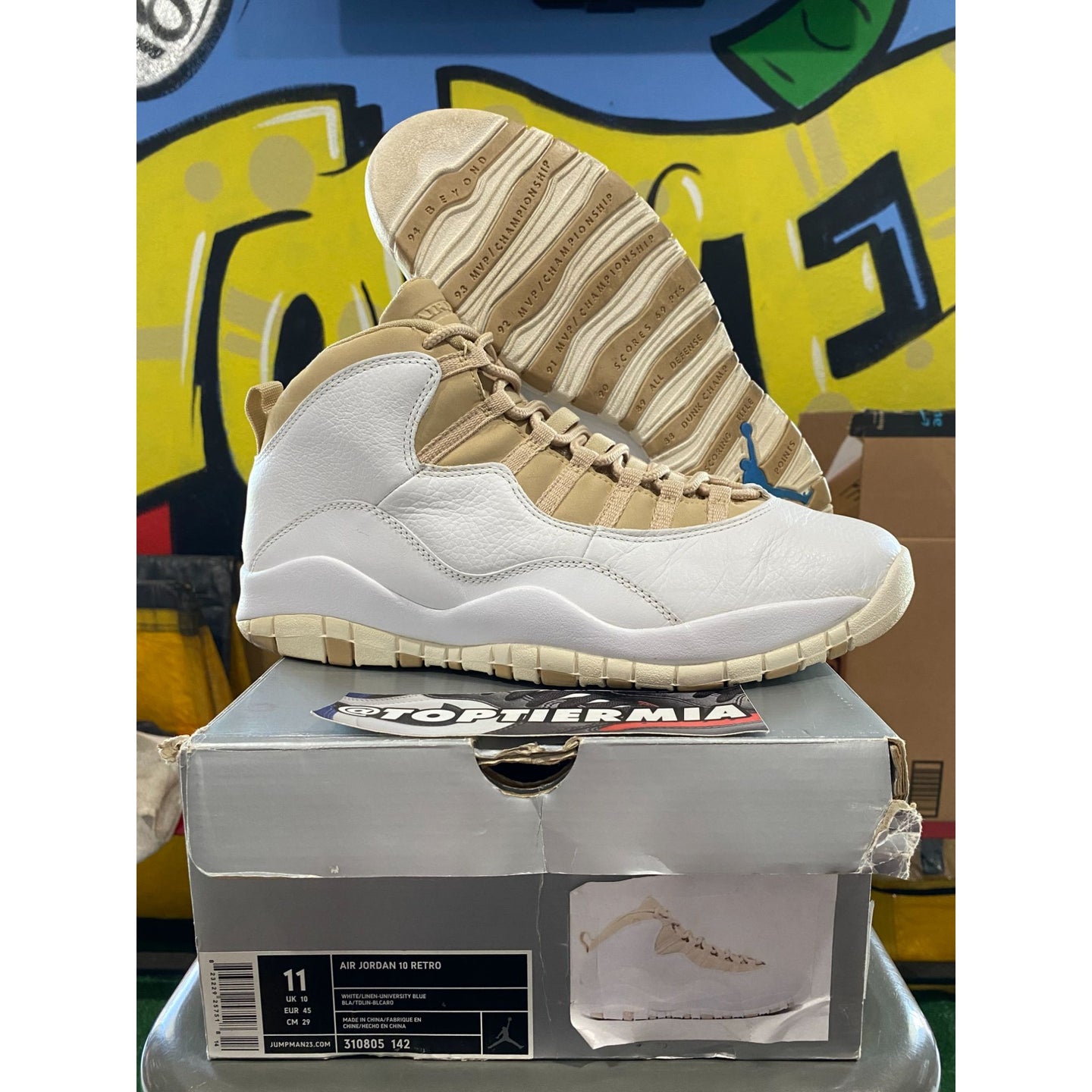 air jordan 10 linen 2005 sz 11