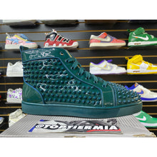 Load image into Gallery viewer, christian louboutin spikes green lagoon sz 43eu/9.5us
