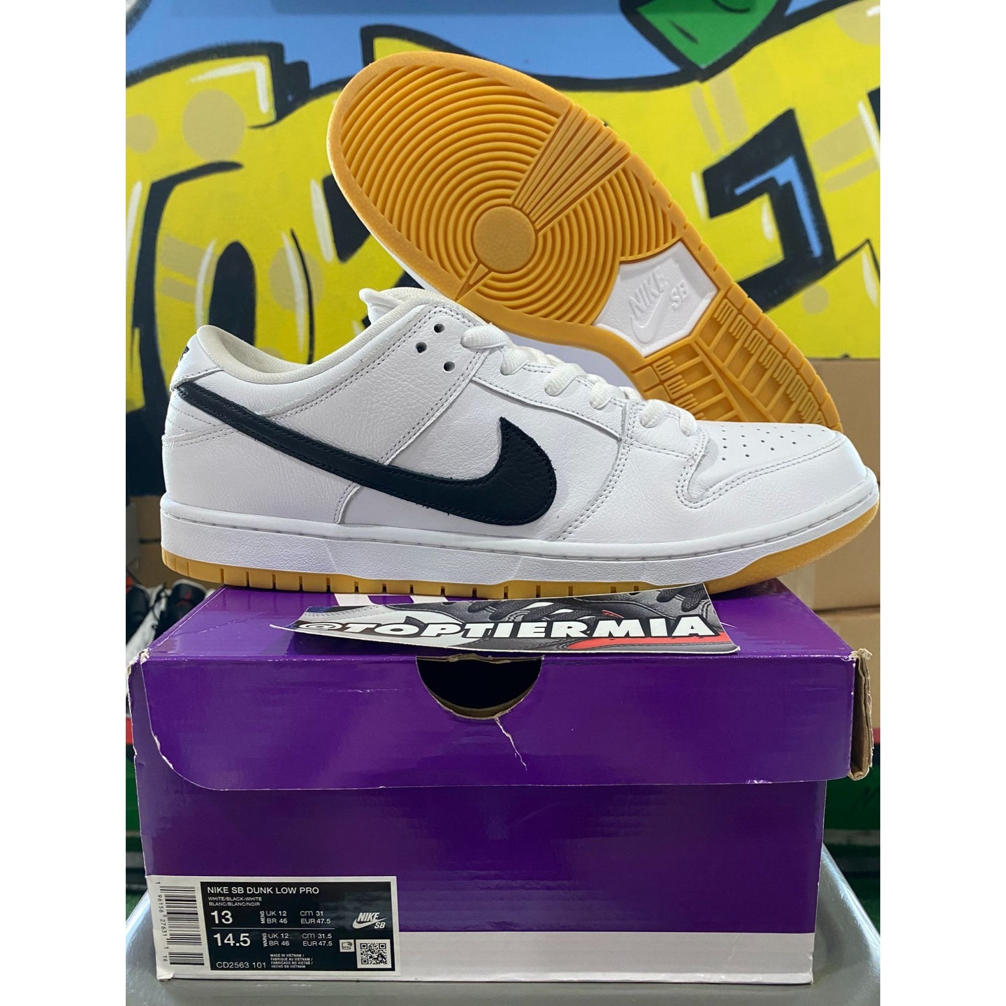 nike sb dunk low white gum 2023 sz 13