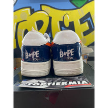 Load image into Gallery viewer, bape bapesta low orange navy 2019 sz 10.5
