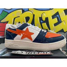 Load image into Gallery viewer, bape bapesta low orange navy 2019 sz 10.5
