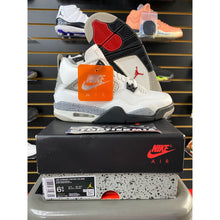 Load image into Gallery viewer, AIR JORDAN 4 WHITE CEMENT SZ 6.5Y
