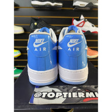 Load image into Gallery viewer, AIR FORCE 1 '07 LV8 PSYCHIC BLUE PATENT SZ 9.5 BRAND NEW
