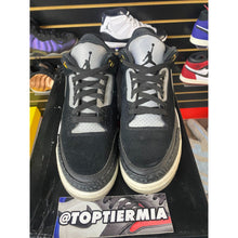 Load image into Gallery viewer, AIR JORDAN 3 TINKER HATFIELD BLACK CEMENT GOLD SZ 8
