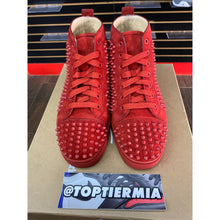 Load image into Gallery viewer, CHRISTIAN LOUBOUTIN RED SUEDE SPIKES sz 41 / 8
