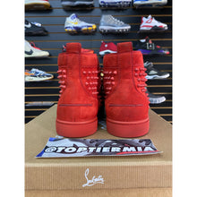 Load image into Gallery viewer, CHRISTIAN LOUBOUTIN RED SUEDE SPIKES sz 41 / 8
