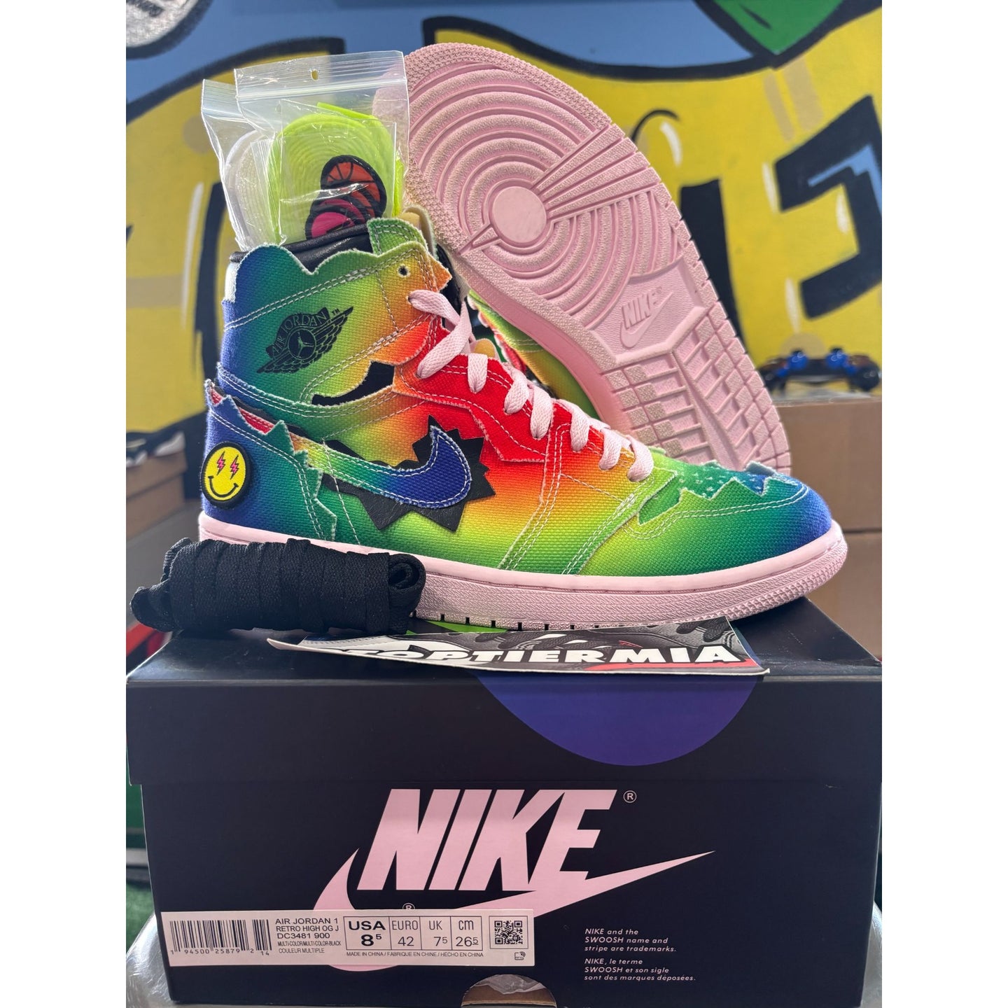 air jordan 1 j balvin 2020 sz 8.5