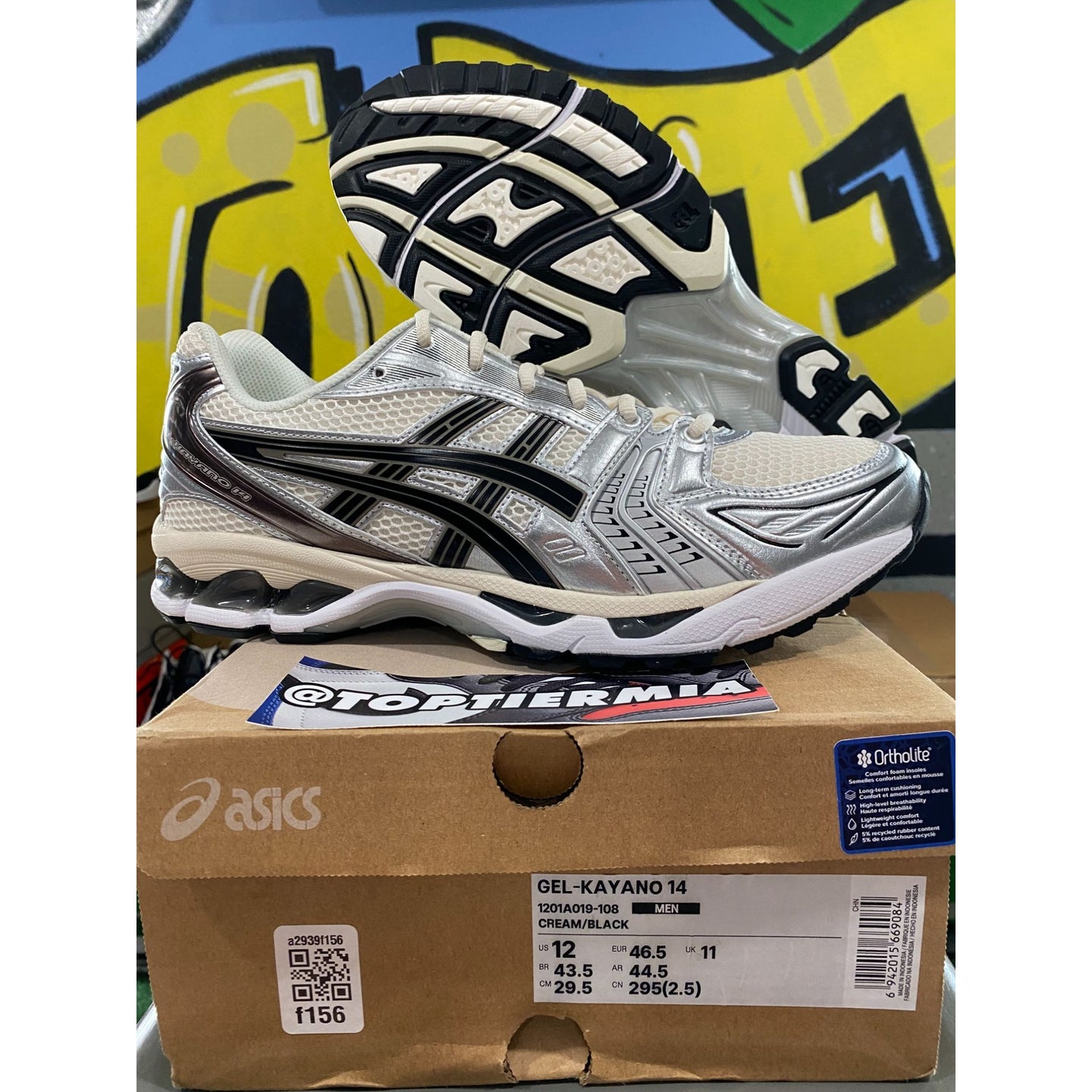 asics gel-kayano 14 cream black metallic plum 2023 sz 12 BRAND NEW