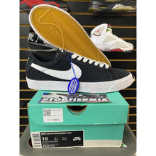 Load image into Gallery viewer, NIKE SB BLAZER LOW BLACK WHITE SZ 10 BRAND NEW
