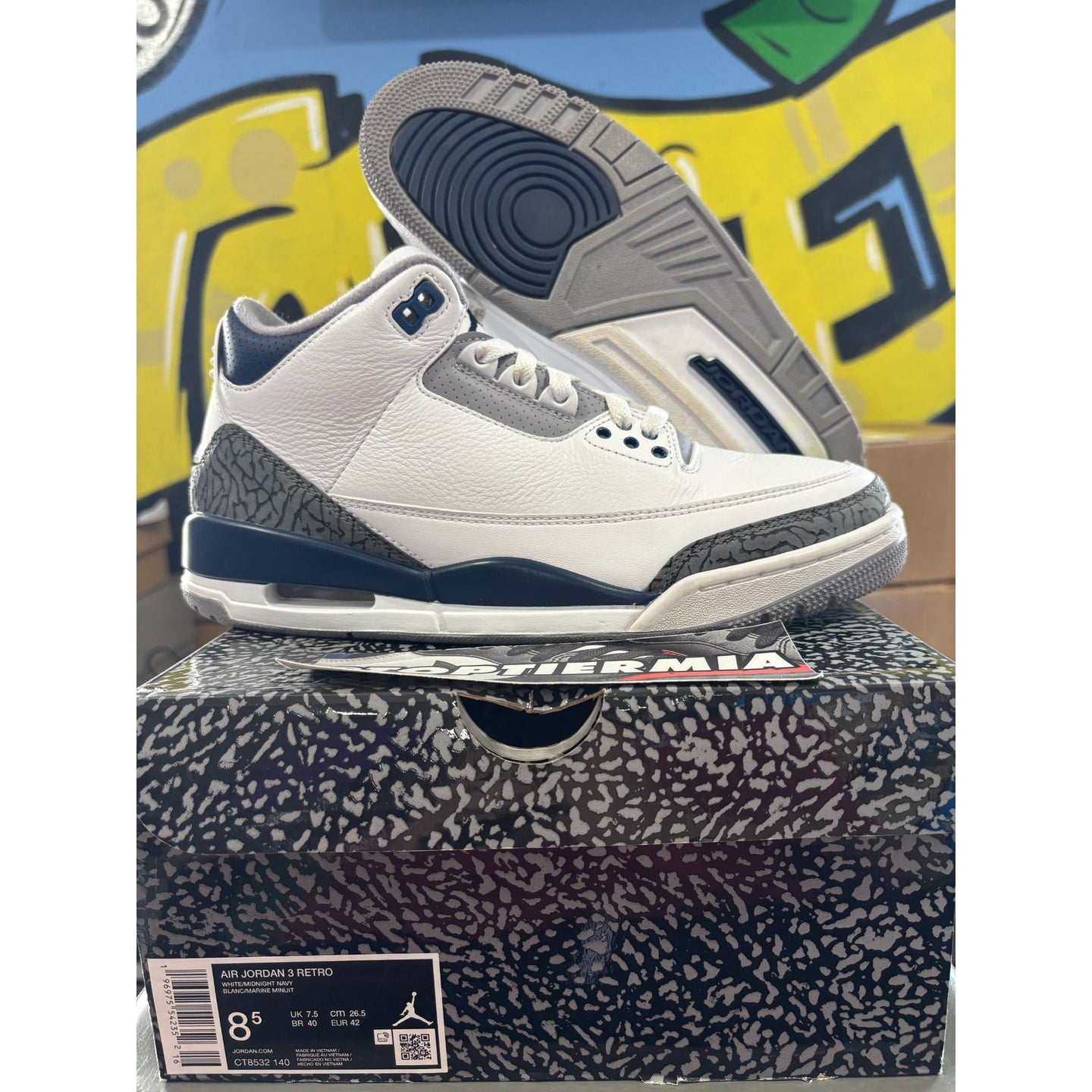 air jordan 3 midnight navy 2023 sz 8.5