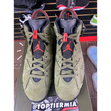 Load image into Gallery viewer, AIR JORDAN 6 TRAVIS SCOTT OLIVE SZ 9.5
