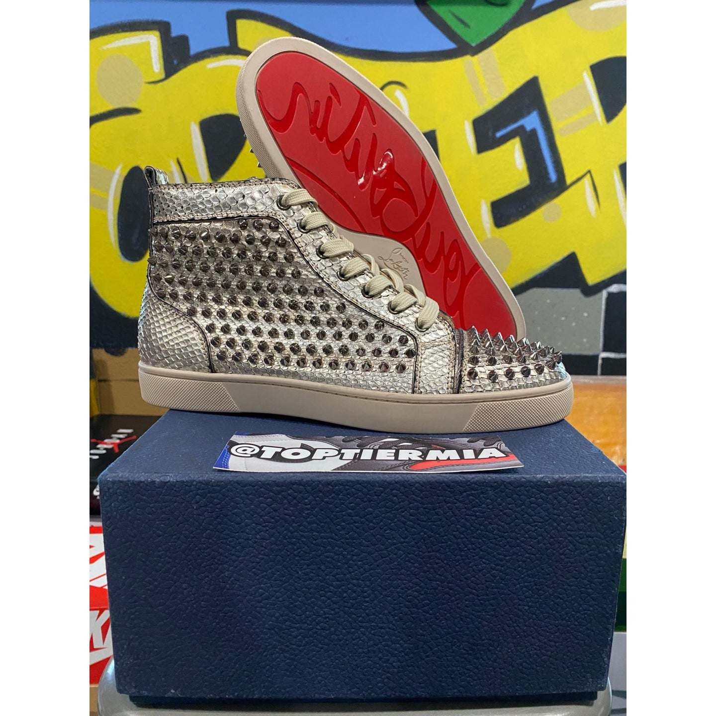 christian louboutin python spikes 2020 sz 43eu/10us