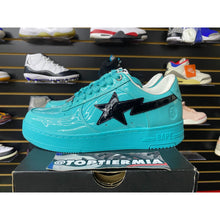 Load image into Gallery viewer, A BATHING APE BAPESTA #1 TURQUOISE BLUE BLACK SZ 8.5 BRAND NEW
