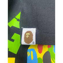 Load image into Gallery viewer, BAPE X J BALVIN CAMO COLLEGE LOGO TEE BLACK SZ XL

