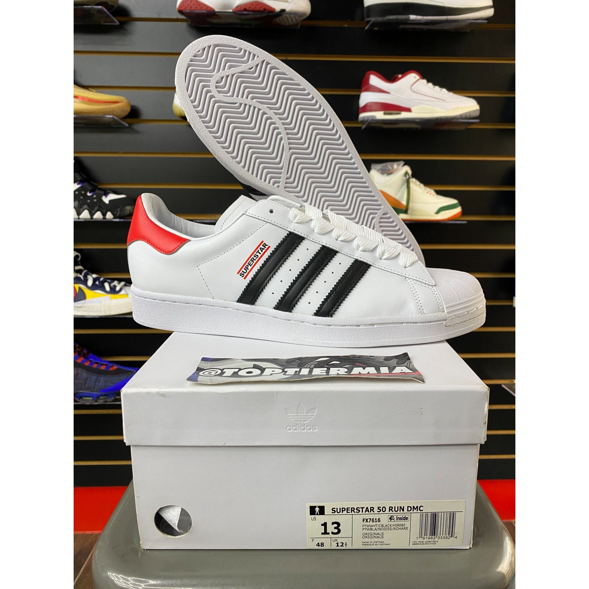 ADIDAS SUPERSTAR X RUN DMC 50TH ANNIVERSARY SZ 13 BRAND NEW