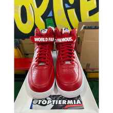 Load image into Gallery viewer, nike air force one high supreme world famous red sz 10.5 2014 BRAND NEW
