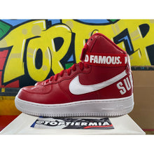 Load image into Gallery viewer, nike air force one high supreme world famous red sz 10.5 2014 BRAND NEW
